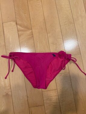 Abercrombie & Fitch kids Hot Pink Side-Tie Bikini Bottom with Flower Accent